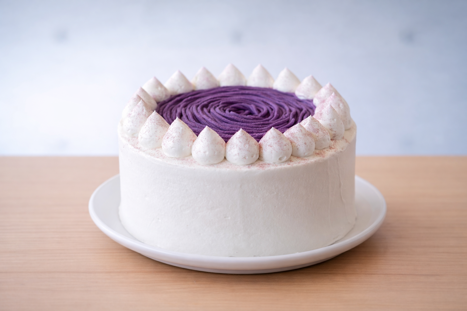 紅芋とキャラメルのショートケーキ